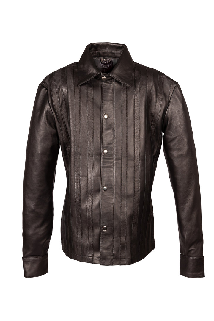 GENUINE Leather Blouse Leather Jacket in black