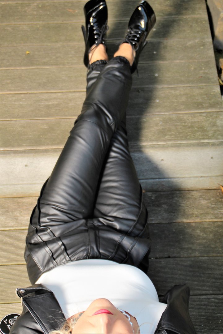 GENUINE Leather Jogging Trousers Noble Style