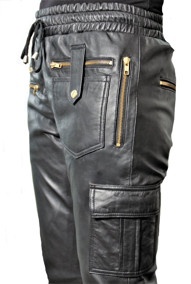 Leather Trouser Home Wear Trouser in GENUINE leather black