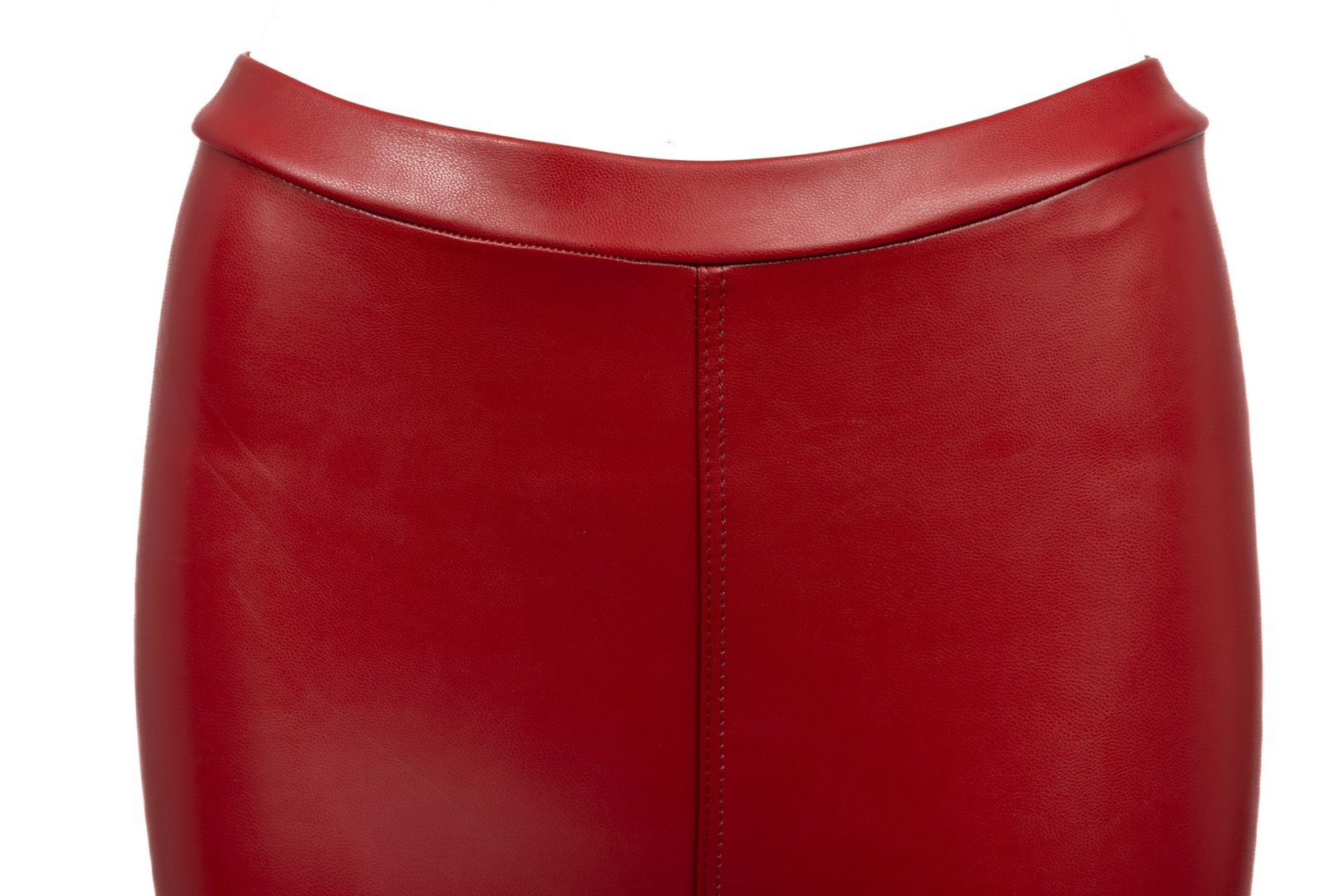 Stretch leather pants as leather leggings dark - red