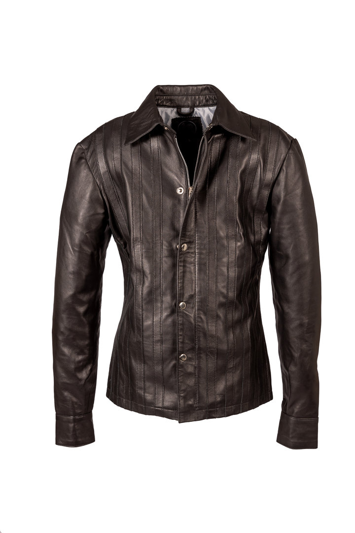 GENUINE Leather Blouse Leather Jacket in black