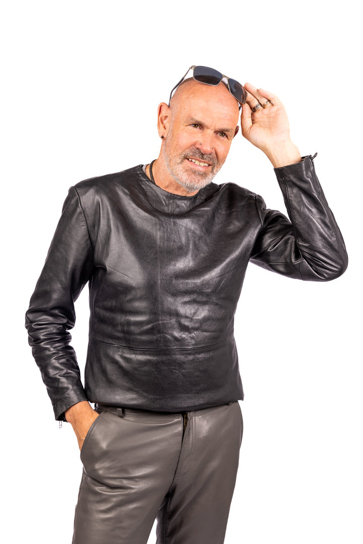 Ledershirt Leder-Pullover in ECHT LEDER  für Männer