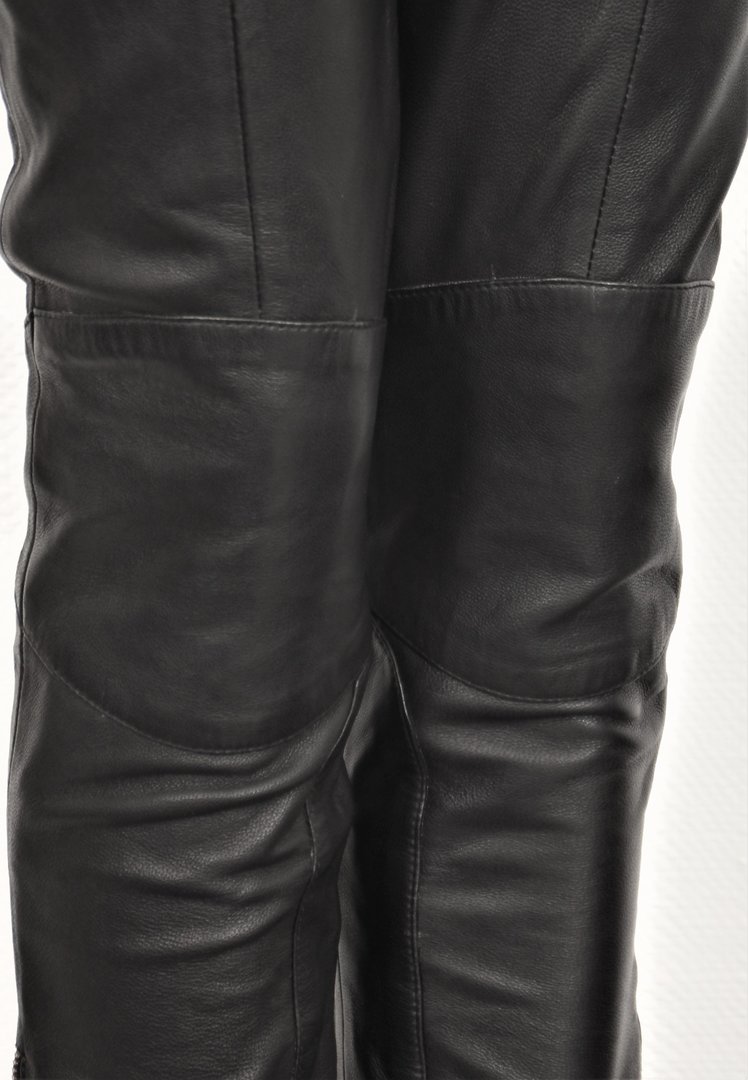 Pantalon en VRAI cuir avec taille haute