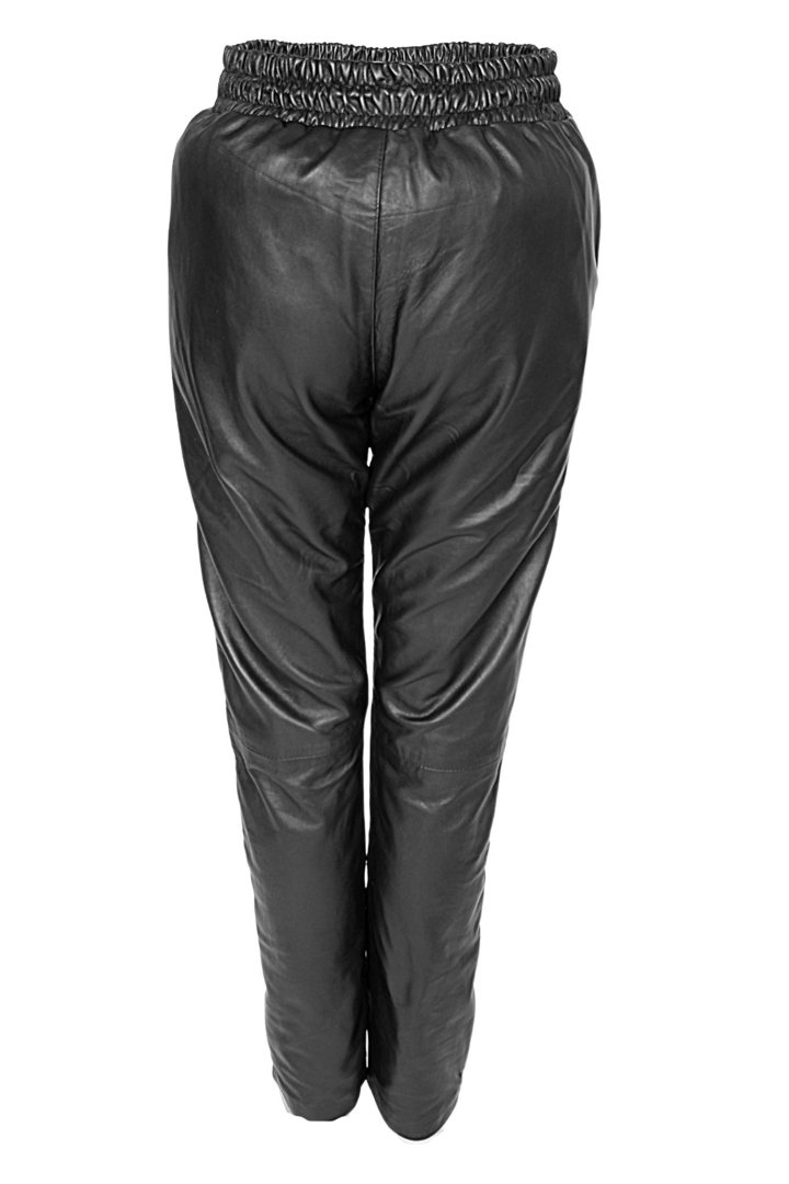 Pantalones de cuero pantalones de jogging CUERO GENUINO en negro y gris