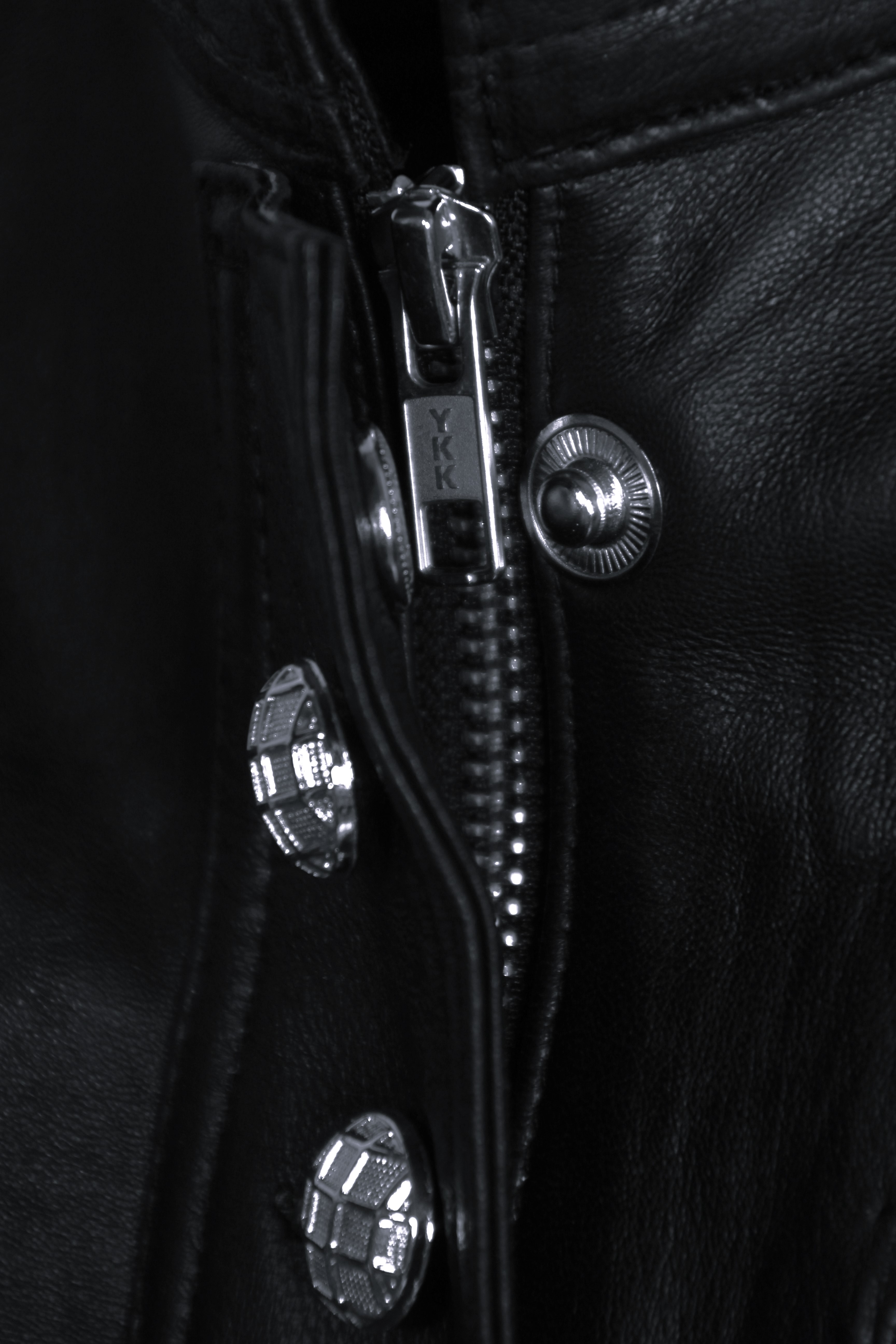 Lederbluse ECHT-Leder mit Steppungen elegant in schwarz
