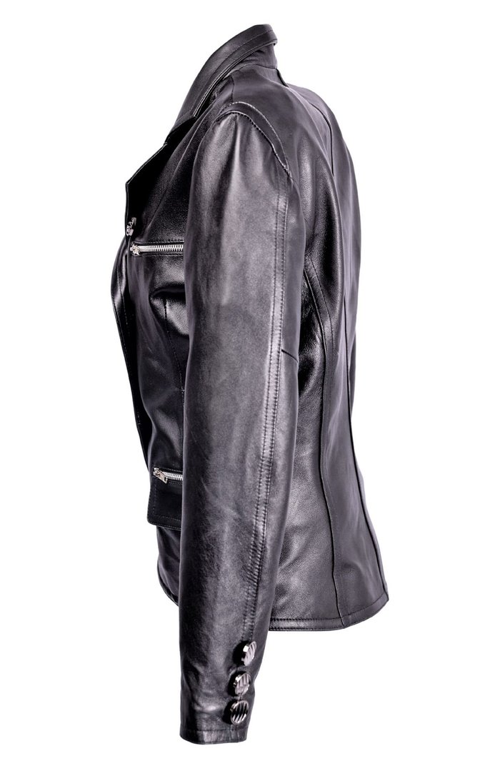 Leather jacket made of REAL leather in black