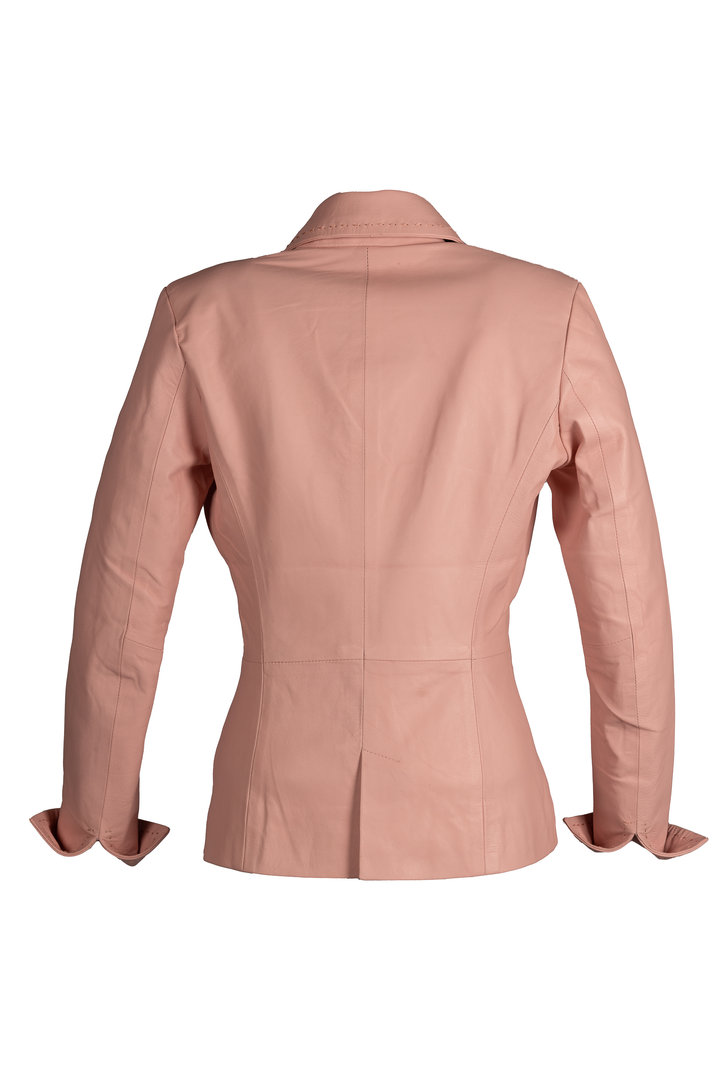 Leather Blazer in BE NOBLE Business Style pink