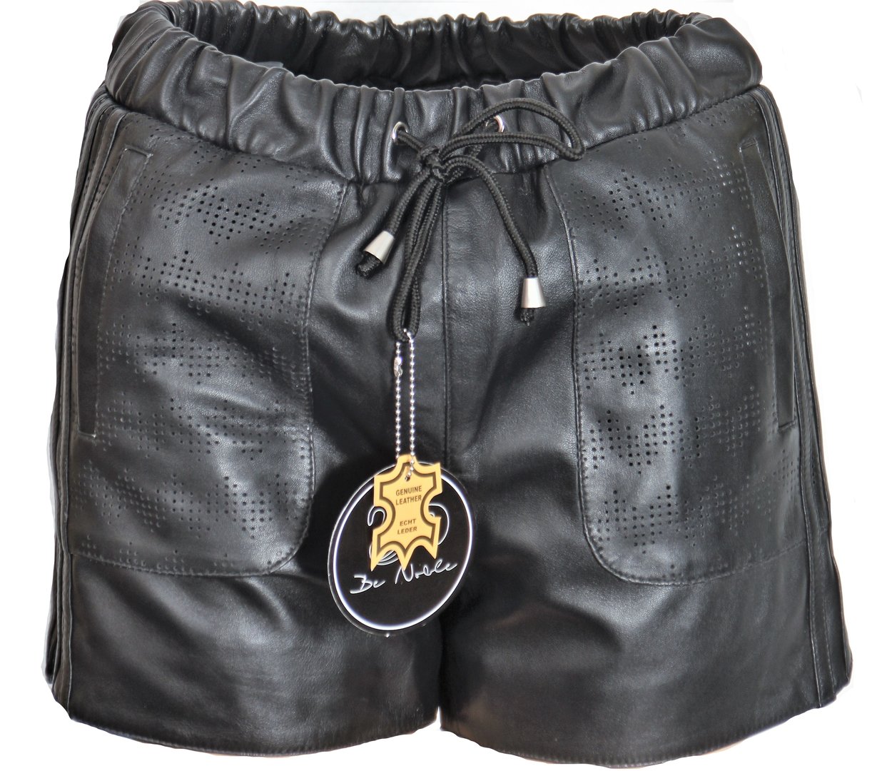 Leder-Shorts Sporthose aus ECHT-Leder schwarz