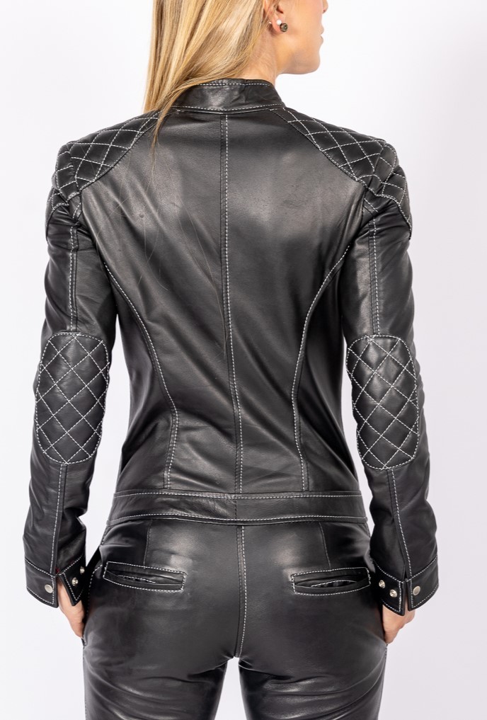 Jumpsuit Catsuit REAL LEATHER in Black